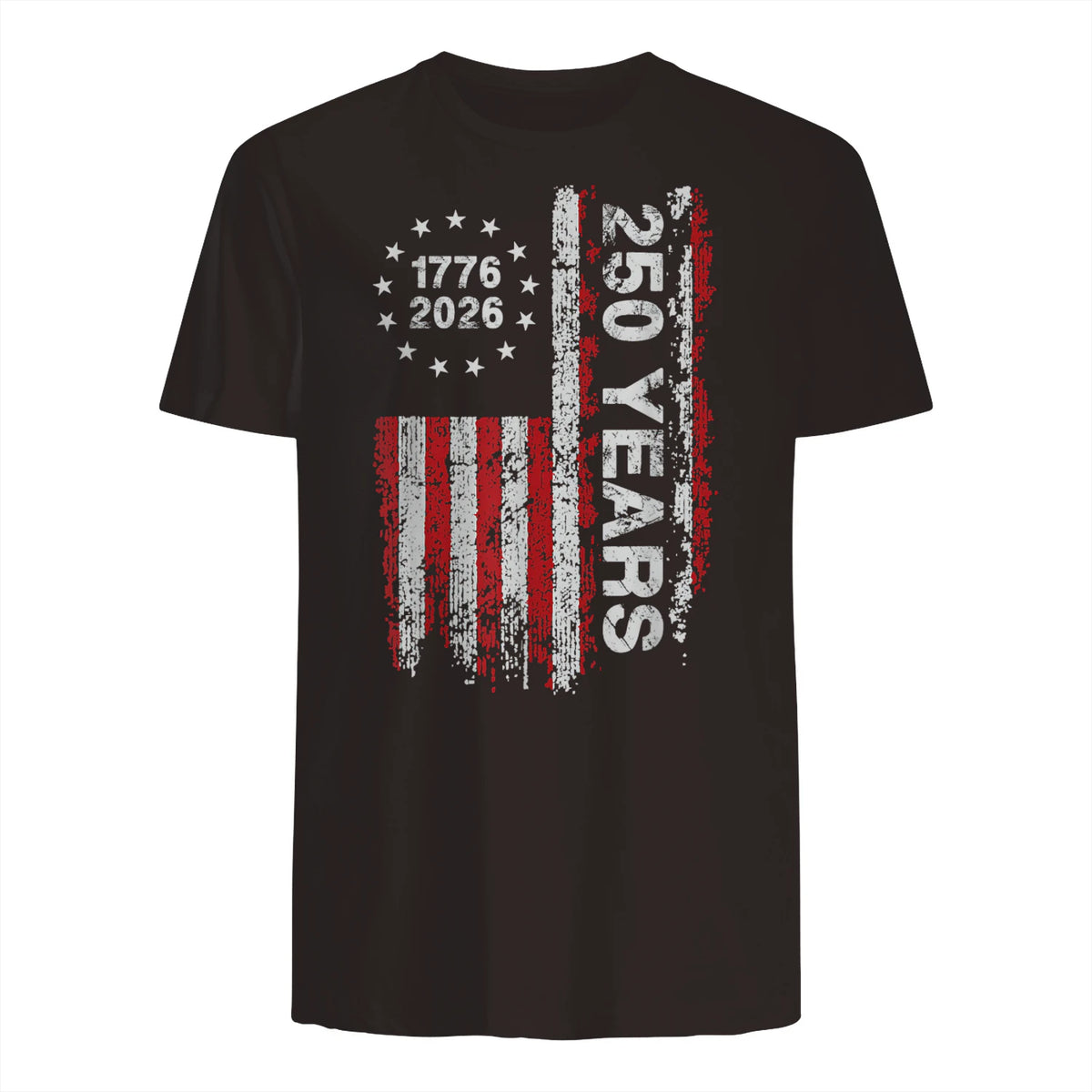 American Independence Freedom Anniversary T-Shirt in Dark Chocolate - back view