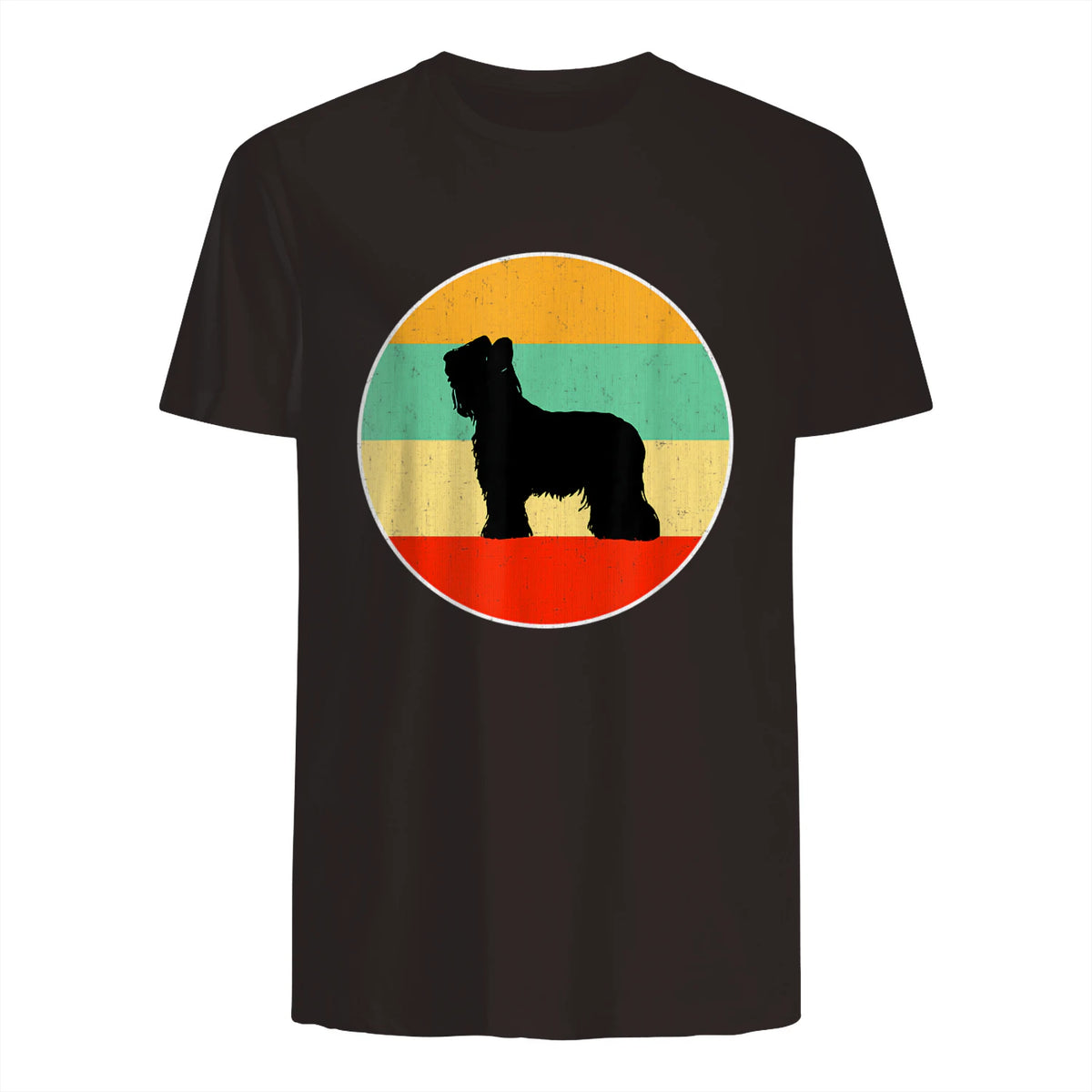 Chemise Briard, Maman chien Papa chien Love-r Gift in Dark Chocolate - back view