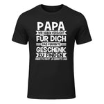 Papa und Vater Motiv, Lustiger Spruch, Herren Vatertag Halbarm T-Shirt in Black - front view