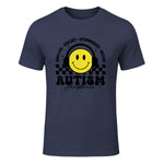 Autism Awareness Acceptance Special Education Teacher Kids T-Shirt in Heather Navy - front view