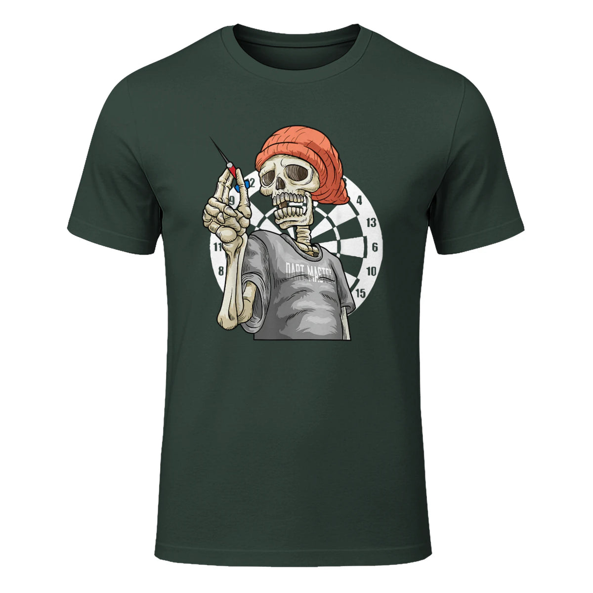 Darts Squelettspieler - Darts Champions Teamoutfit Costume de fléchettes in Forest Green - front view