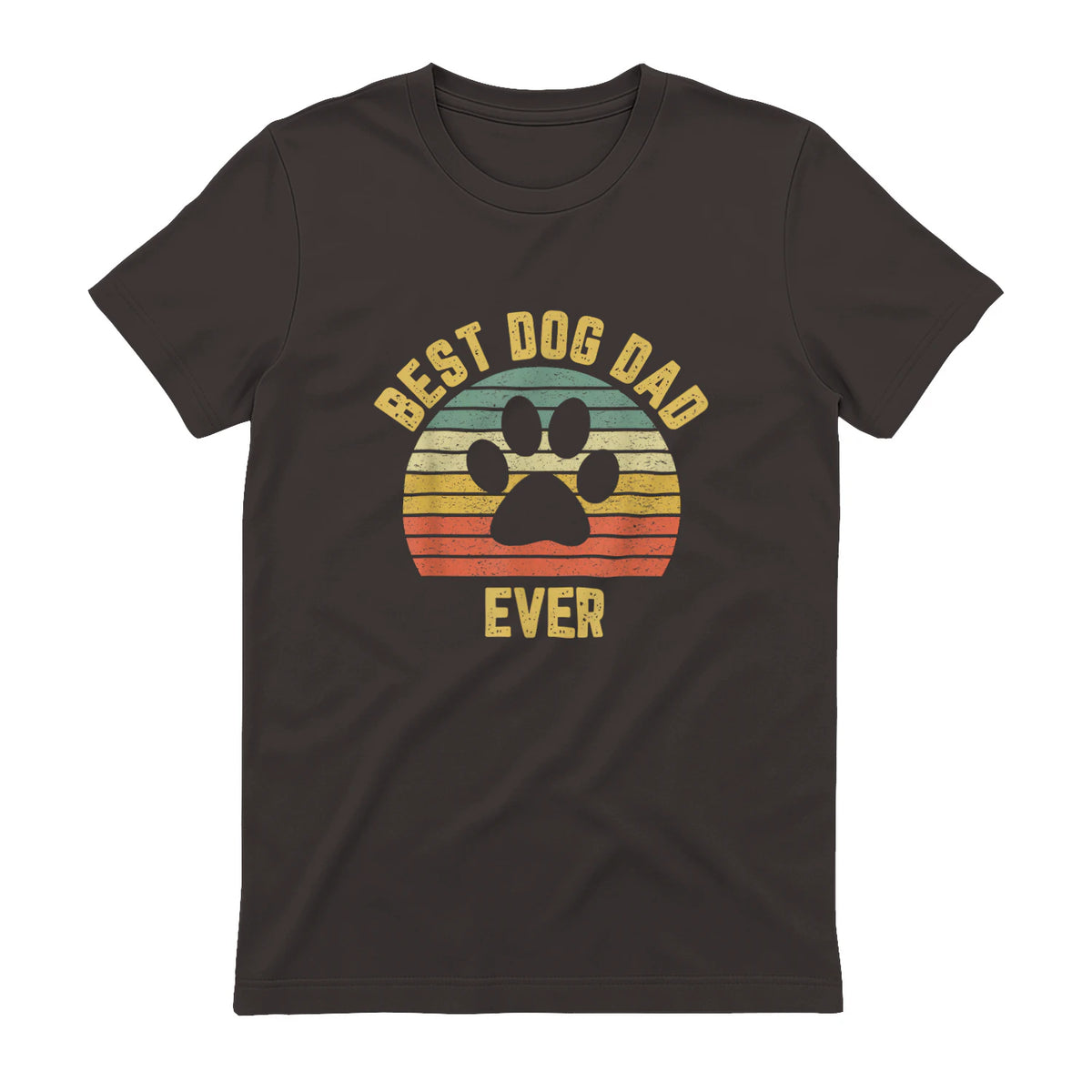 Vintage Dog Dad Cool Father's Day Gift Retro in Dark Chocolate - back view