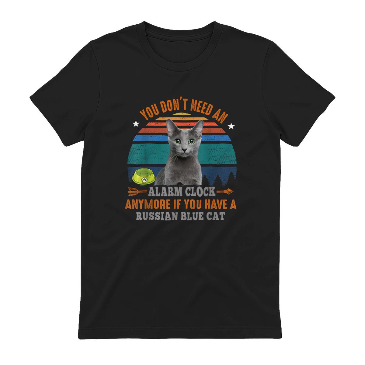 Chat – You Don't Need an Alarm Clock, Anymore, bleu russe in Black - back view
