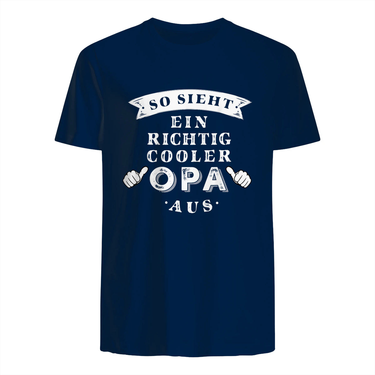 So Sieht EIN richtig Cooler Opa aus Großvater in Navy - back view