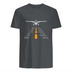 Avion RC Pilot Aéroport Piste Phonetic Alphabet Petit Avion in Charcoal - back view