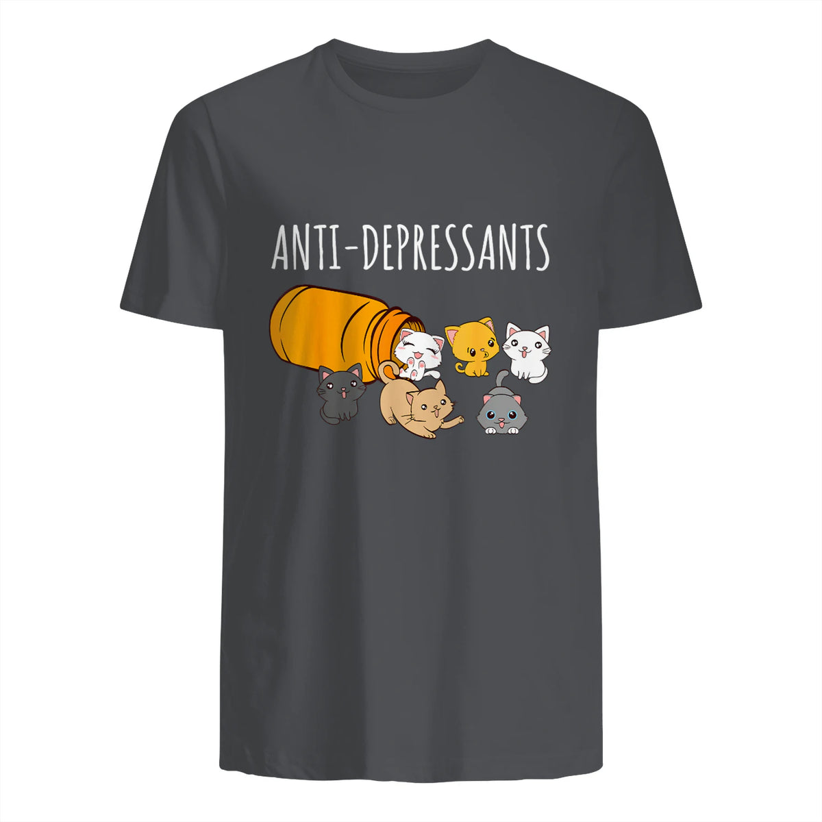 Anti-dépresseurs Chat Collection Chats Kitty Cat in Charcoal - back view