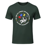 Autism We are All Under The Same Stars Space Astronaut in Forest Green - front view