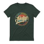 PAPA Like A Grandpa Only Cooler Funny Dad Papa Grandfather in Forest Green - back view