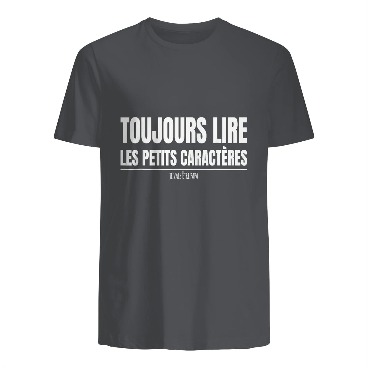 Drôle Annonce Grossesse Grand Parents Original Future Papa in Charcoal - back view