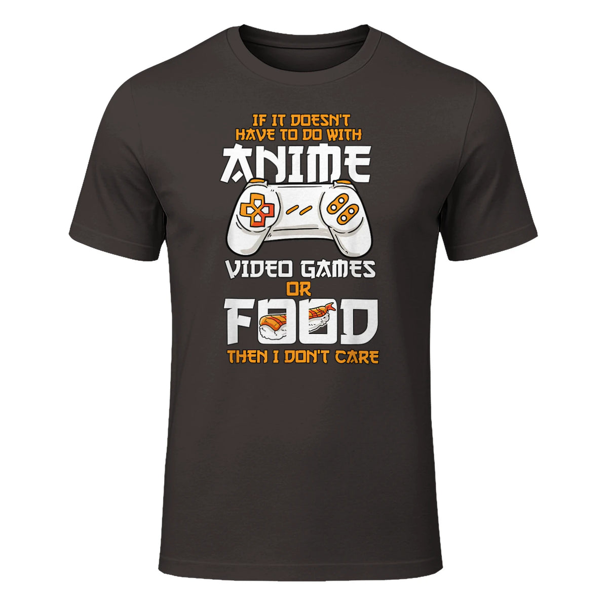Cute Manga & Anime Merch for Anime Girls & Boys Unisex Anime Video Games Food Sushi Gaming Merch Otaku Gift Anime in Dark Chocolate - front view