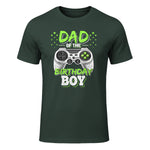 Dad of The Birthday Boy Matching Video Gamer Birthday Party in Forest Green - front view
