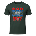 Birthday Boy Dad Spider Web T-Shirt in Forest Green - front view