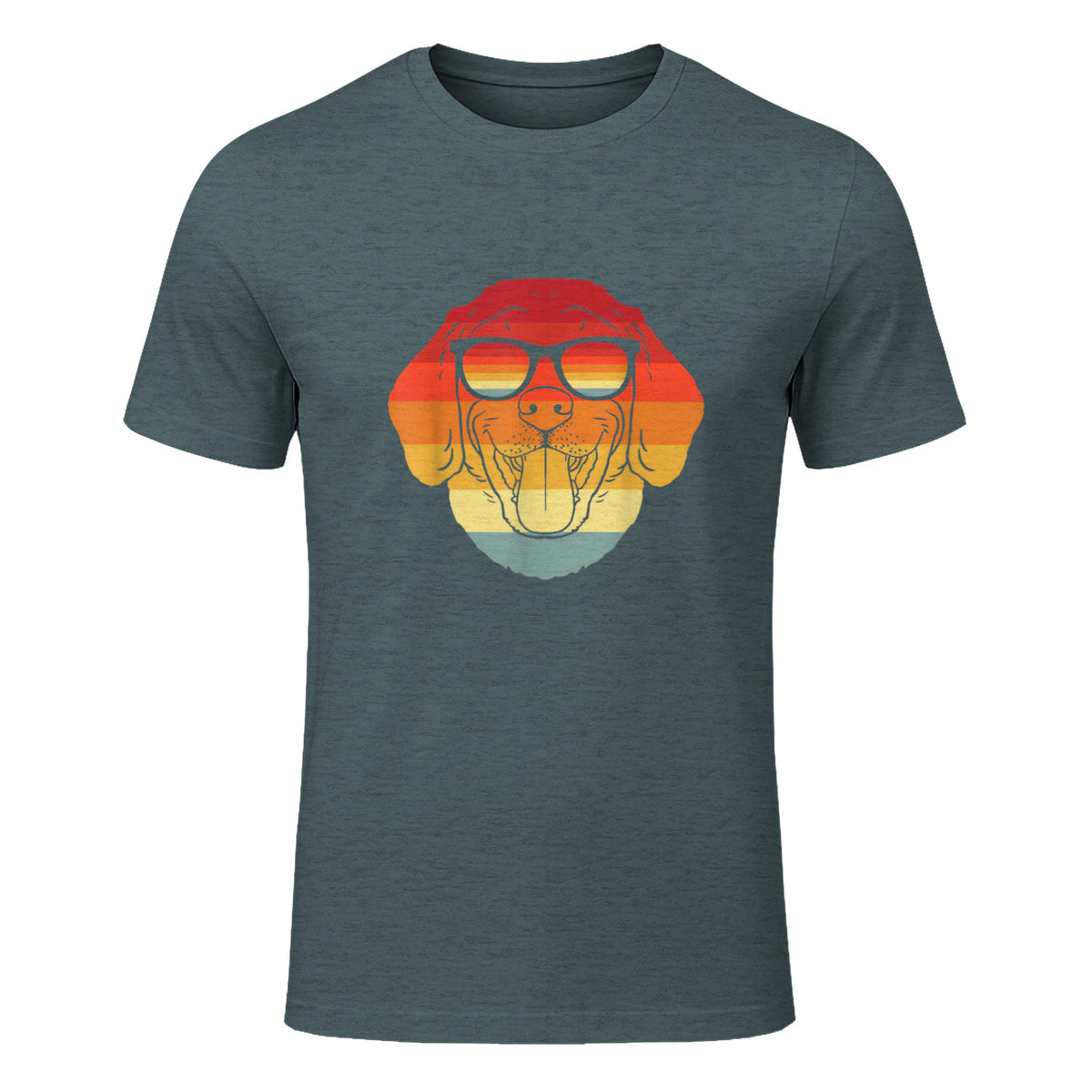 Cool Beagle Propriétaire Amoureux des chiens Rétro Vintage in Dark Heather - front view