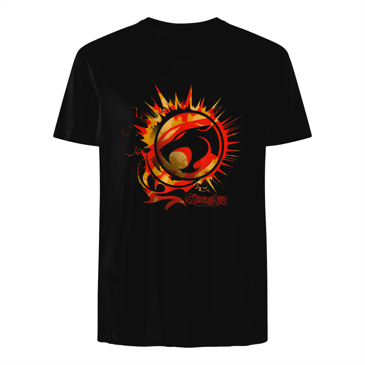 Thundercats Flare Circle Logo T-Shirt in Black - back view