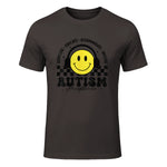 Autism Awareness Acceptance Special Education Teacher Kids in Dark Chocolate - front view