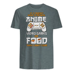 Cute Manga & Anime Merch for Anime Girls & Boys Unisex Anime Video Games Food Sushi Gaming Merch Otaku Gift Anime in Dark Heather - back view