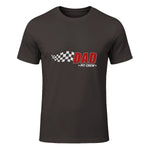 Dad Pit Crew Race Car T-Shirt in Dark Chocolate - front view