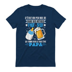 bientôt papa 2026 Annonce Futur Papa Humour Nouveau Papa tee in Navy - back view