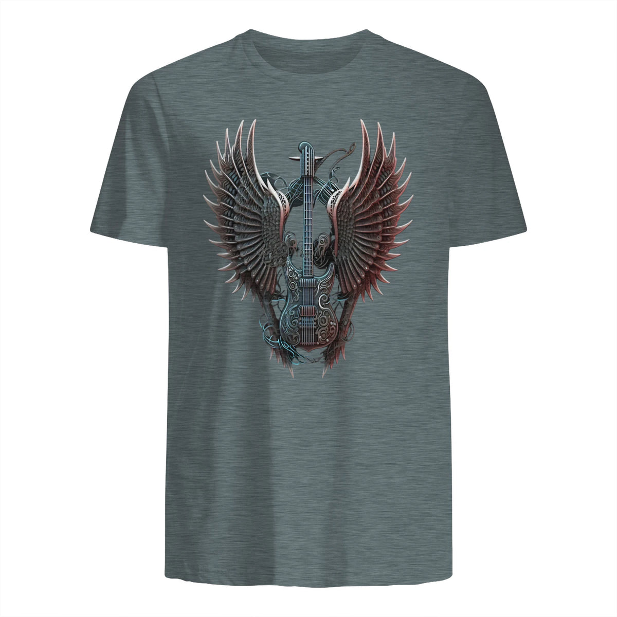 Fans de Hard Rock Vintage Music Rock and Roll Lover in Dark Heather - back view