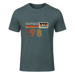 Cassette rétro Vintage 1985 en édition limitée Birthday 39 in Dark Heather - front view
