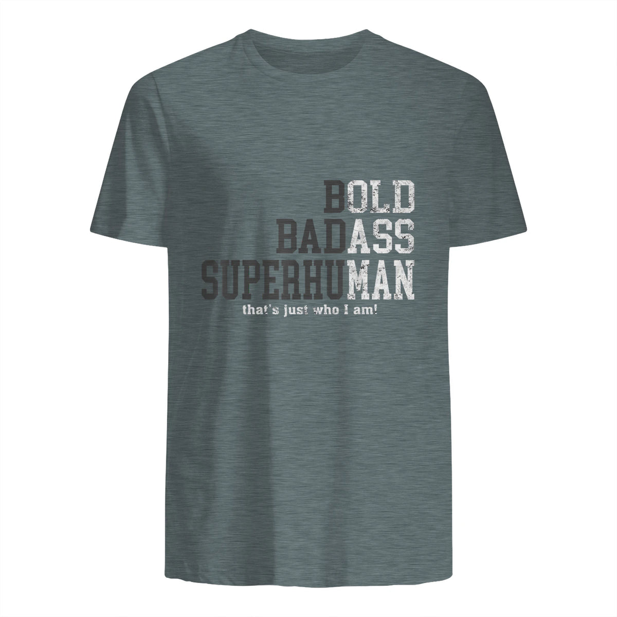 Funny Dad Husband Father's Day T-Shirt in Dark Heather - back view