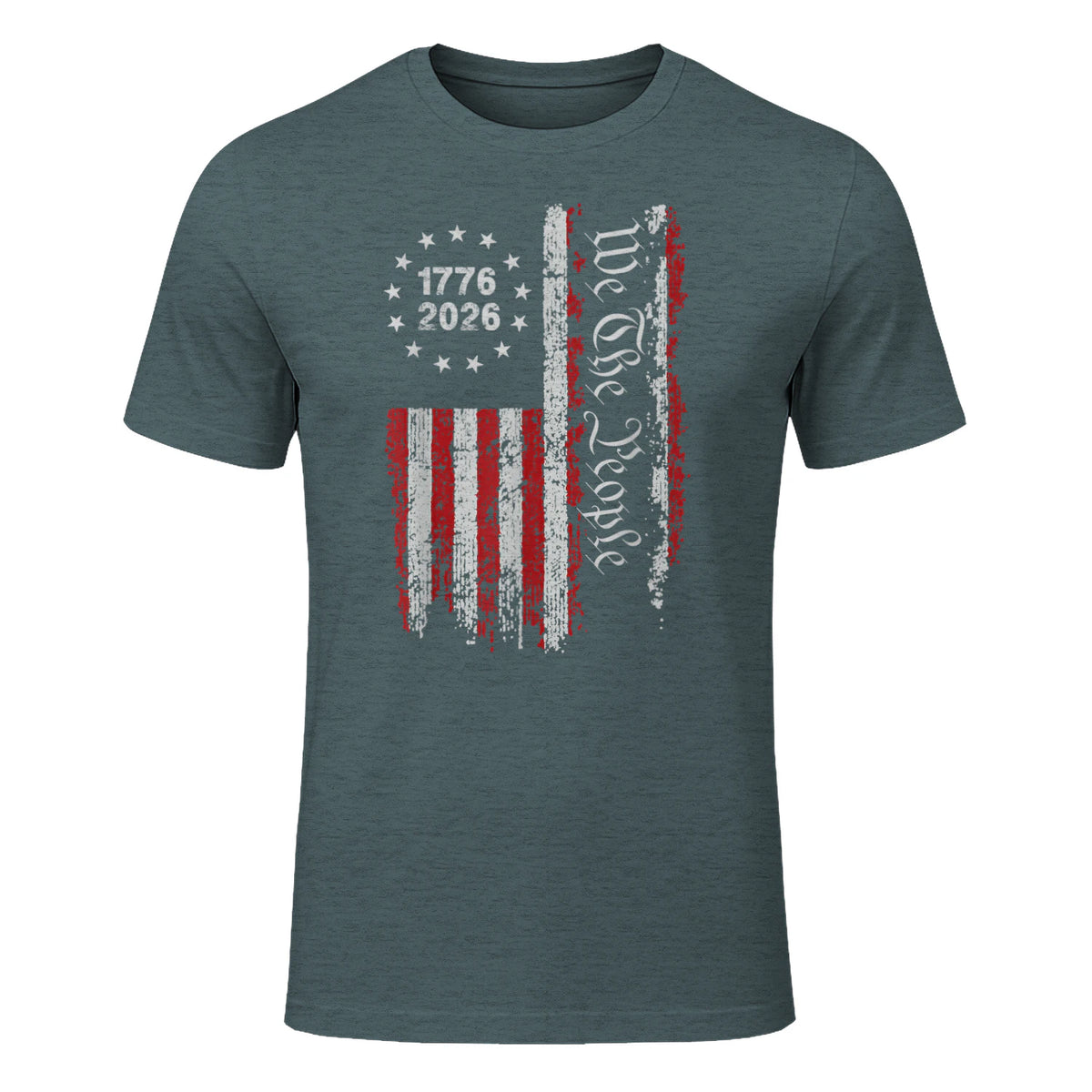 Independence Day Freedom T-Shirt in Dark Heather - front view