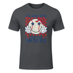 Retro Baseball Sister I'm Just Here for The Snacks Girls Mom T-Shirt in Charcoal - front view