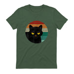 Chats Vintage Cat I Style rétro Chats noirs in Military Green - back view