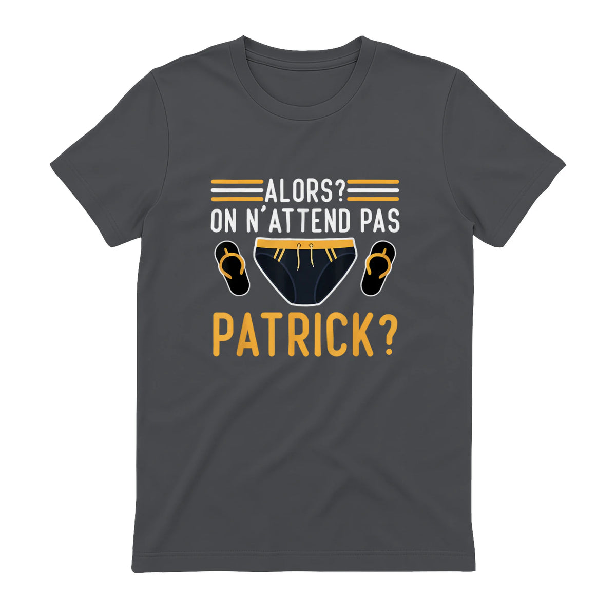 Alors on n'attend Pas Patrick in Charcoal - back view