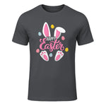 Happy Easter Bunny Women Girls Rabbit Easter Egg Hunt Funny in Charcoal - front view