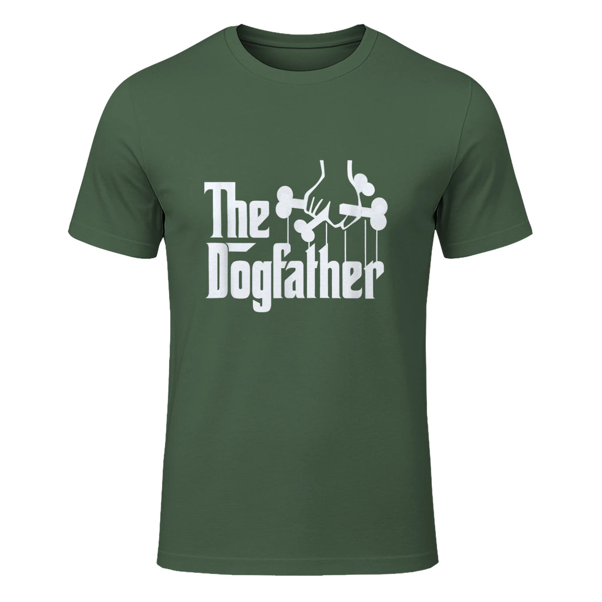 The Dogfather Dog Dad Dog Lover in Military Green - front view