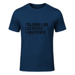 Toujours Lire Les Petits Caractères Futur Je Vais Être Papa T-Shirt in Navy - front view