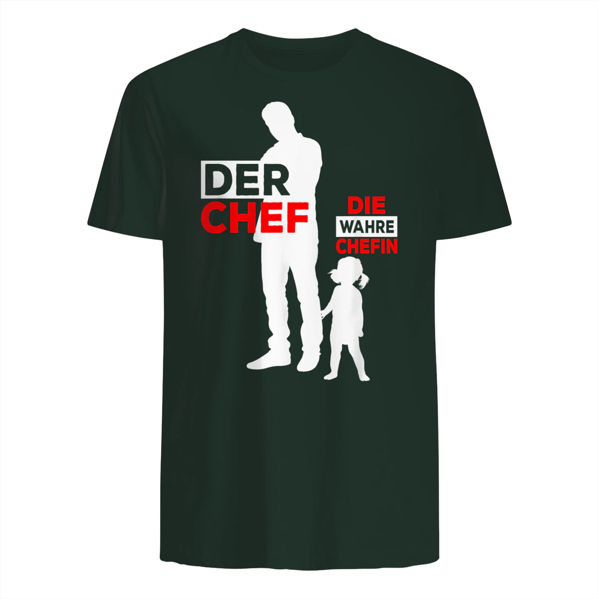 Vater Tochter Partnerlook Vatertag Papa Tochter in Forest Green - back view