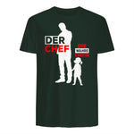 Vater Tochter Partnerlook Vatertag Papa Tochter in Forest Green - back view