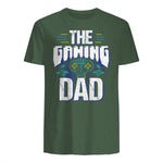 Gamer Zocker Games Pc - Best Gaming Dad Ever T-Shirt in Military Green - back view