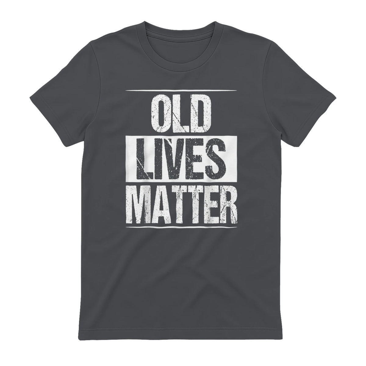 Old Lives Matter Funny Dad Birthday Gift T-Shirt in Charcoal - back view