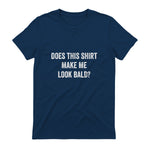 Does This Shirt Make Me Look Bald Fathers Day Dad Gift in Navy - back view