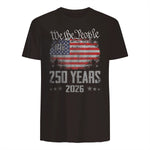 Vintage Anniversary Fourth of July Birthday T-Shirt in Dark Chocolate - back view
