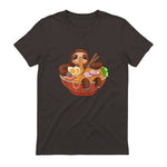 Kawaii Cute Anime Sloth Otaku Japanese Ramen Noodles in Dark Chocolate - back view