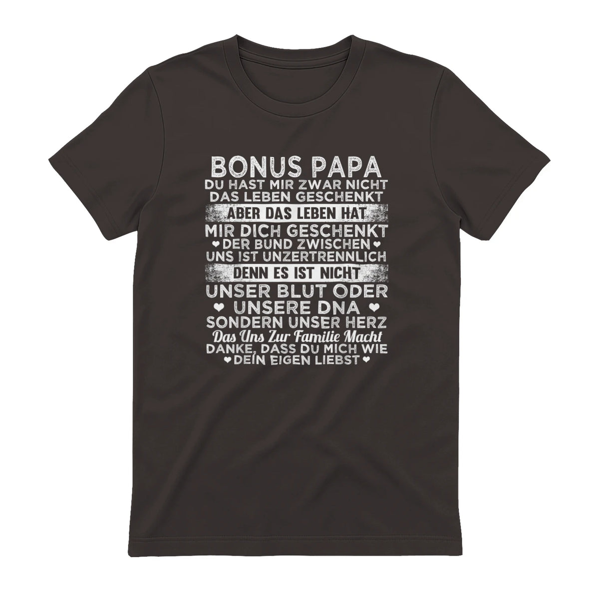 Bonus Papa du hast mir zwar nicht das leben geschenkt Spruch in Dark Chocolate - back view
