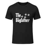 The Dogfather T-Shirt Dad Fathers Day Gift Dog Lover in Black - front view