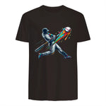 Baseball Player Drip T-Shirt in Dark Chocolate - back view