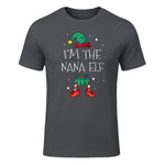 I'm The Nana Elf Shirt Matching Family Outfits Christmas in Charcoal - front view