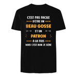 Départ Métier Super Patron Humour Beau Gosse Patron in Black - back view