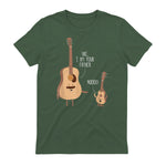 Uke I Am Your Father T Shirt Ukulele Guitar Music in Military Green - back view