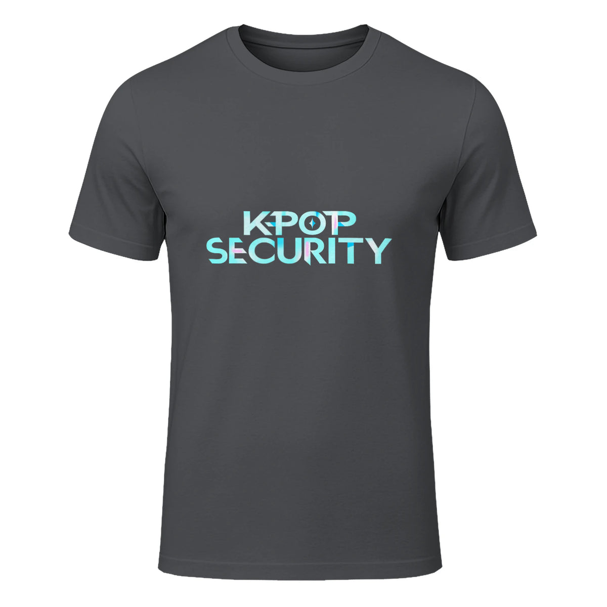 K-Pop Security Concert Staff T-Shirt in Charcoal - front view