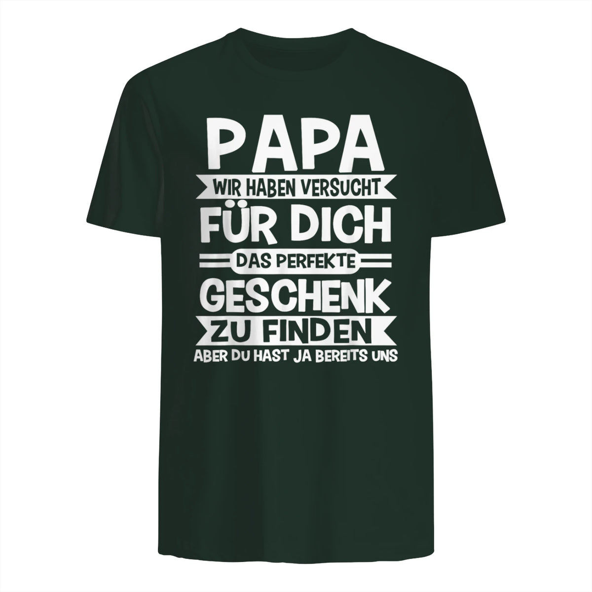 Papa und Vater Motiv, Lustiger Spruch, Herren Vatertag Halbarm T-Shirt in Forest Green - back view