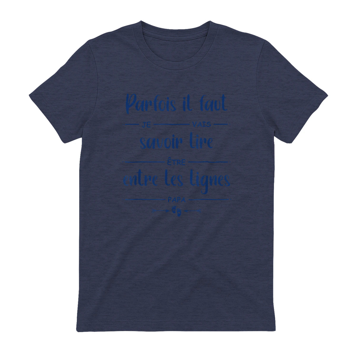Futur Papa Annonce Grossesse bébé Je Vais être Papa in Heather Navy - back view