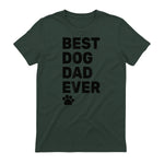Best Dog Dad Ever – Vintage Dog Daddy – Retro Doggy Father in Forest Green - back view