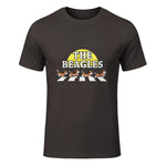 Drôle Les Beagles Beagle Dog Sitter Doggy Puppy Crosswalk in Dark Chocolate - front view